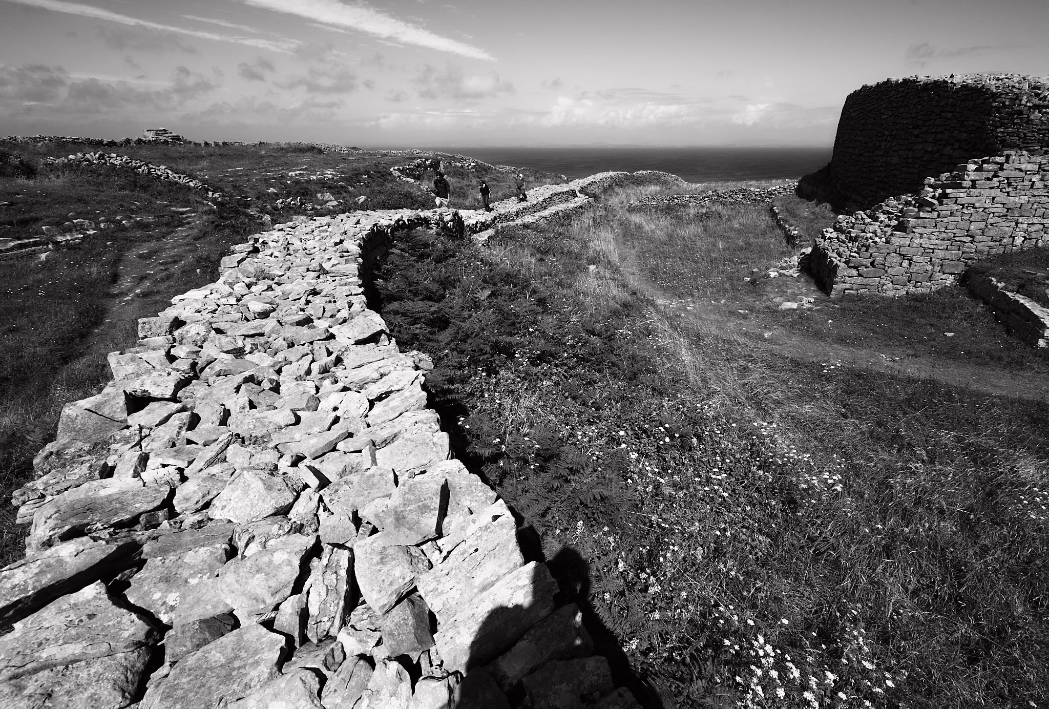2011-08-20 Aran Islands, Ireland. Photo Credit: Ari Denison Stone walls and structures on Inishmore (Inis Mór) in the Aran Islands in Ireland.